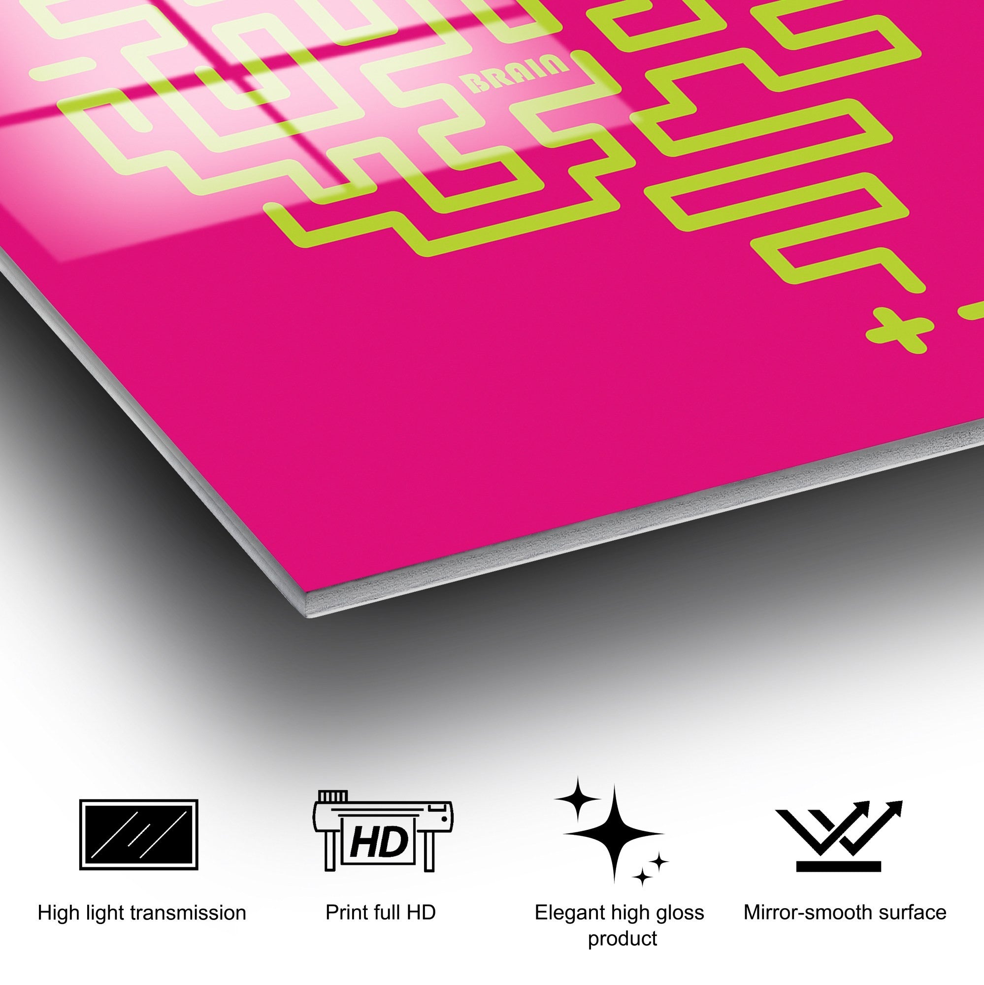 UV-851 Quadro Decorativo em Vidro Temperado 50 x 50 cm (3 Peças) – Multicolor