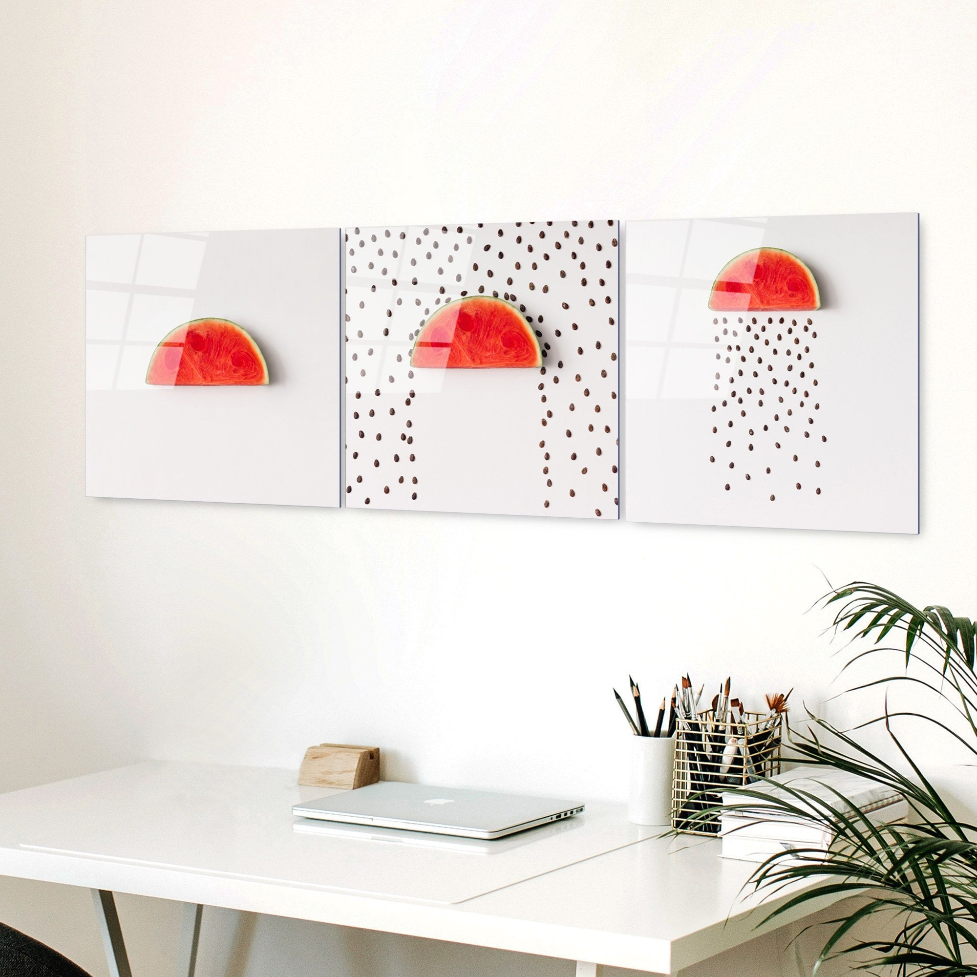 Quadro Decorativo em Vidro Temperado UV-853 – Conjunto de 3 Peças, Multicolor, 50 x 50 cm, 4 mm