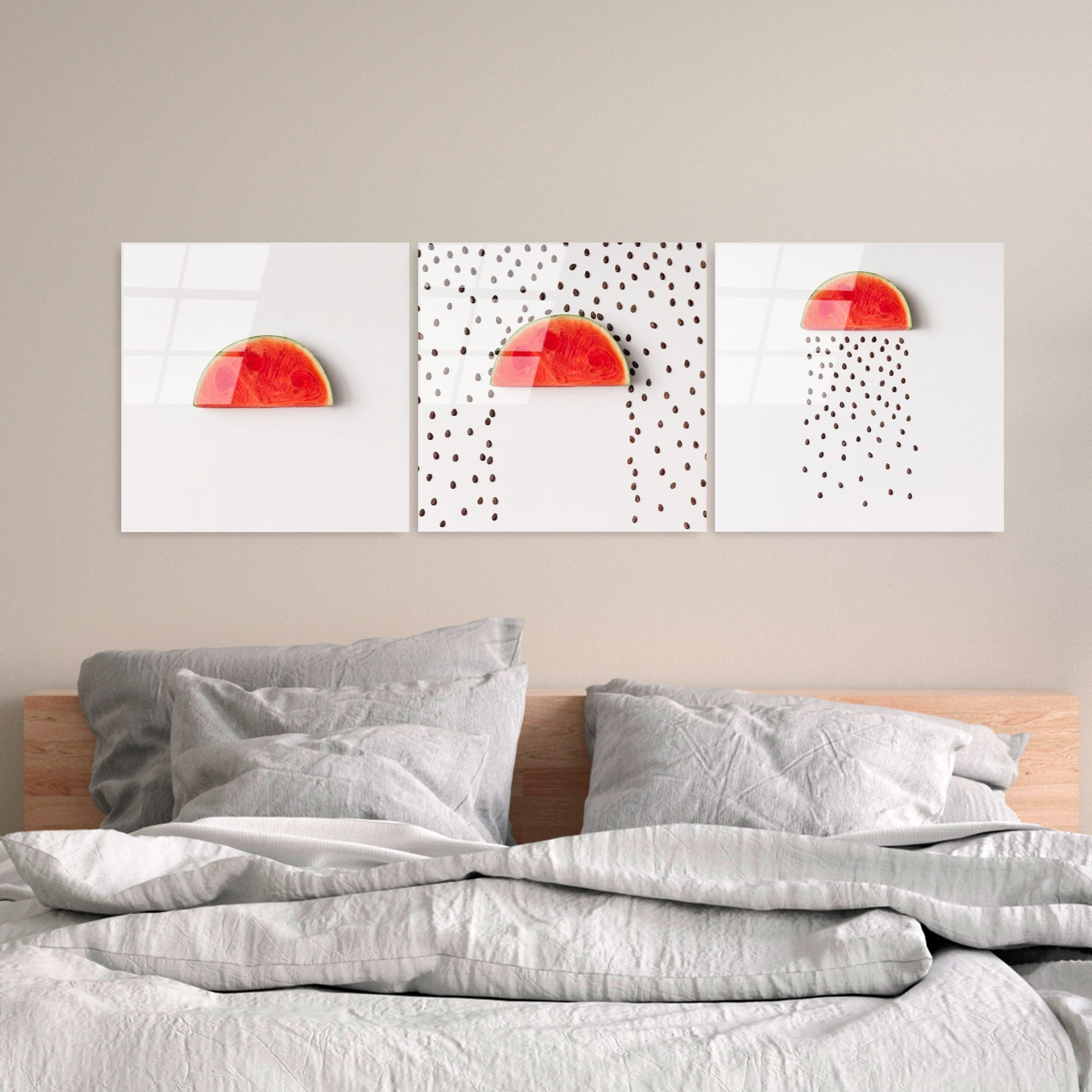 Quadro Decorativo em Vidro Temperado UV-853 – Conjunto de 3 Peças, Multicolor, 50 x 50 cm, 4 mm