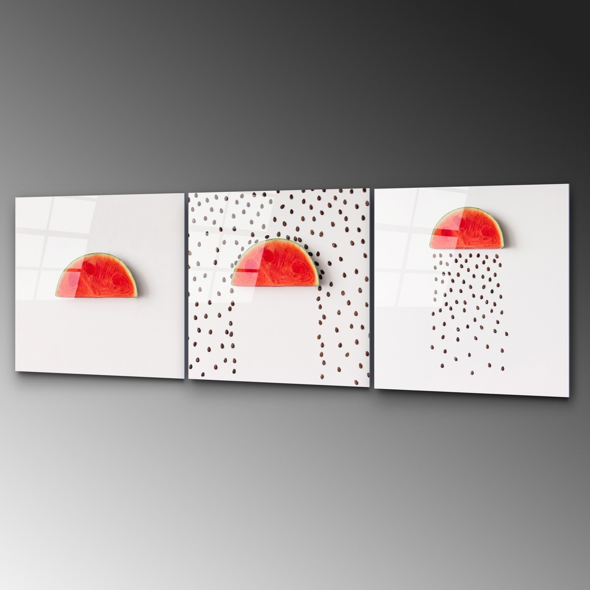 Quadro Decorativo em Vidro Temperado UV-853 – Conjunto de 3 Peças, Multicolor, 50 x 50 cm, 4 mm