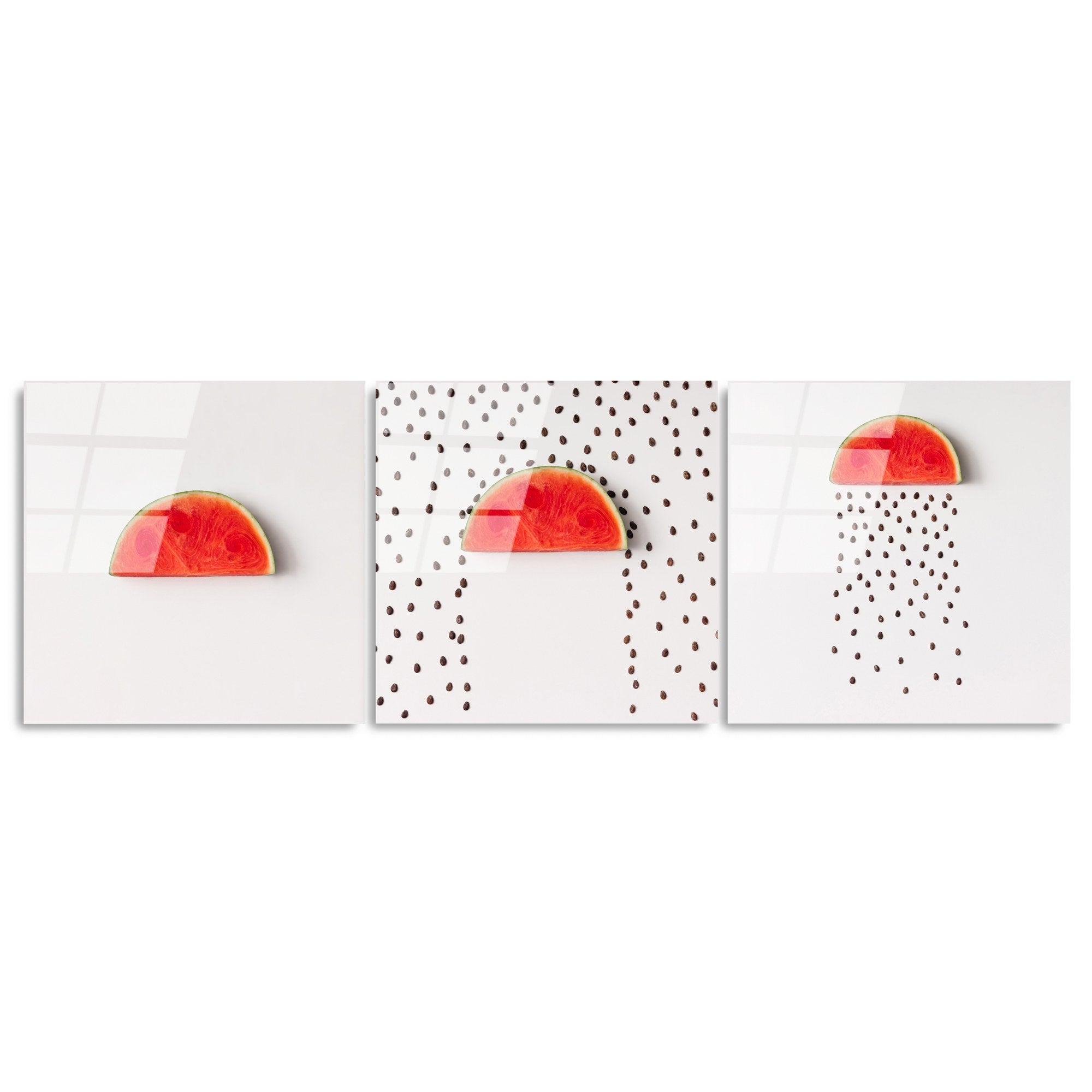 Quadro Decorativo em Vidro Temperado UV-853 – Conjunto de 3 Peças, Multicolor, 50 x 50 cm, 4 mm