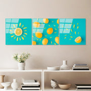 Conjunto de Quadros Decorativos em Vidro Temperado UV-854 Multicolor 50 x 50 cm (3 Peças) 4 mm