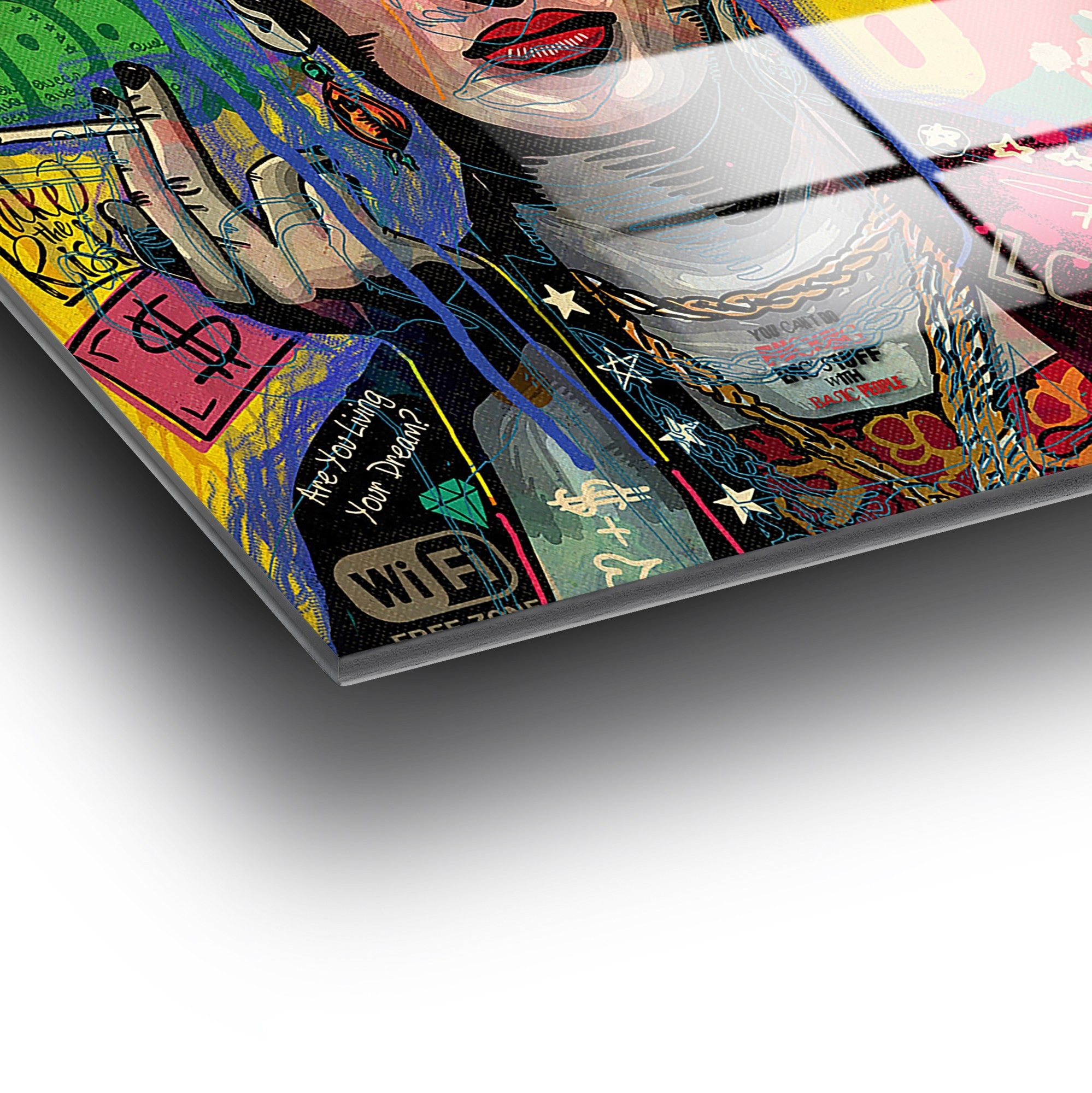 Quadro Decorativo em Vidro Temperado UV-856 – Conjunto 3 Peças 50 x 50 cm – Multicolor – 4 mm