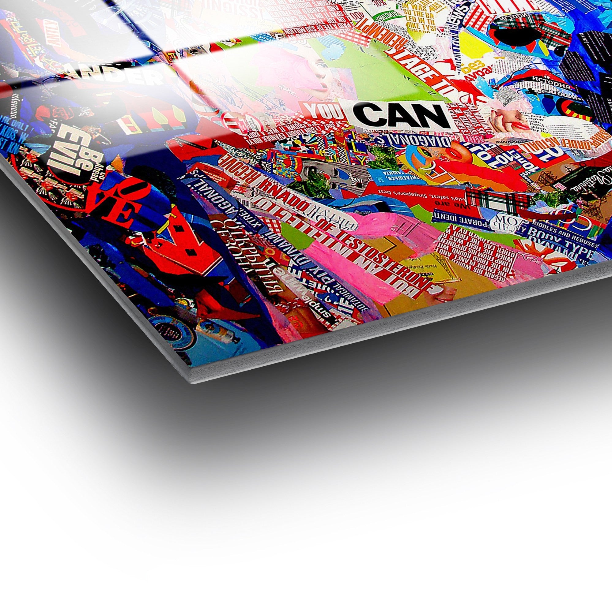 Quadro Decorativo em Vidro Temperado UV-857, 50 x 50 cm (Conjunto de 3 Peças), Multicolor, 4 mm