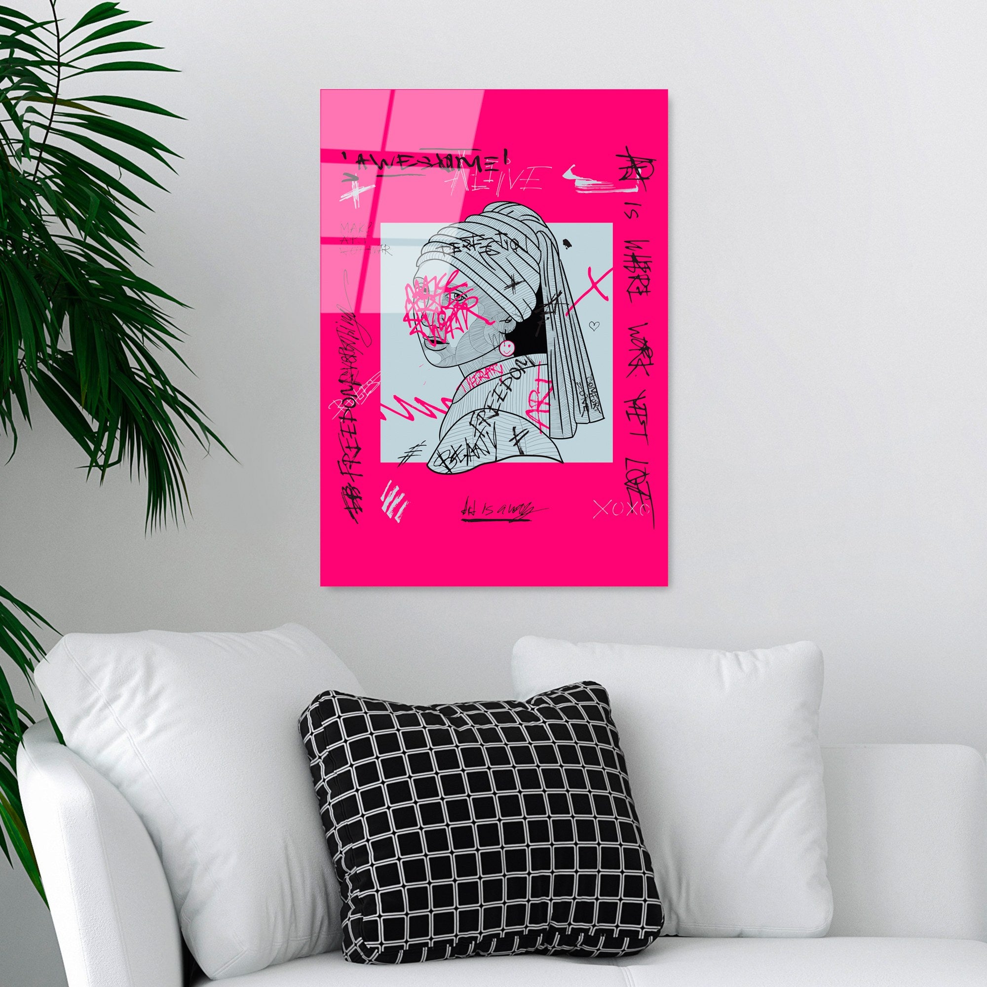 Quadro Decorativo em Vidro Temperado UV-859, 45 x 65 cm, Multicolor (Vidro 4 mm)