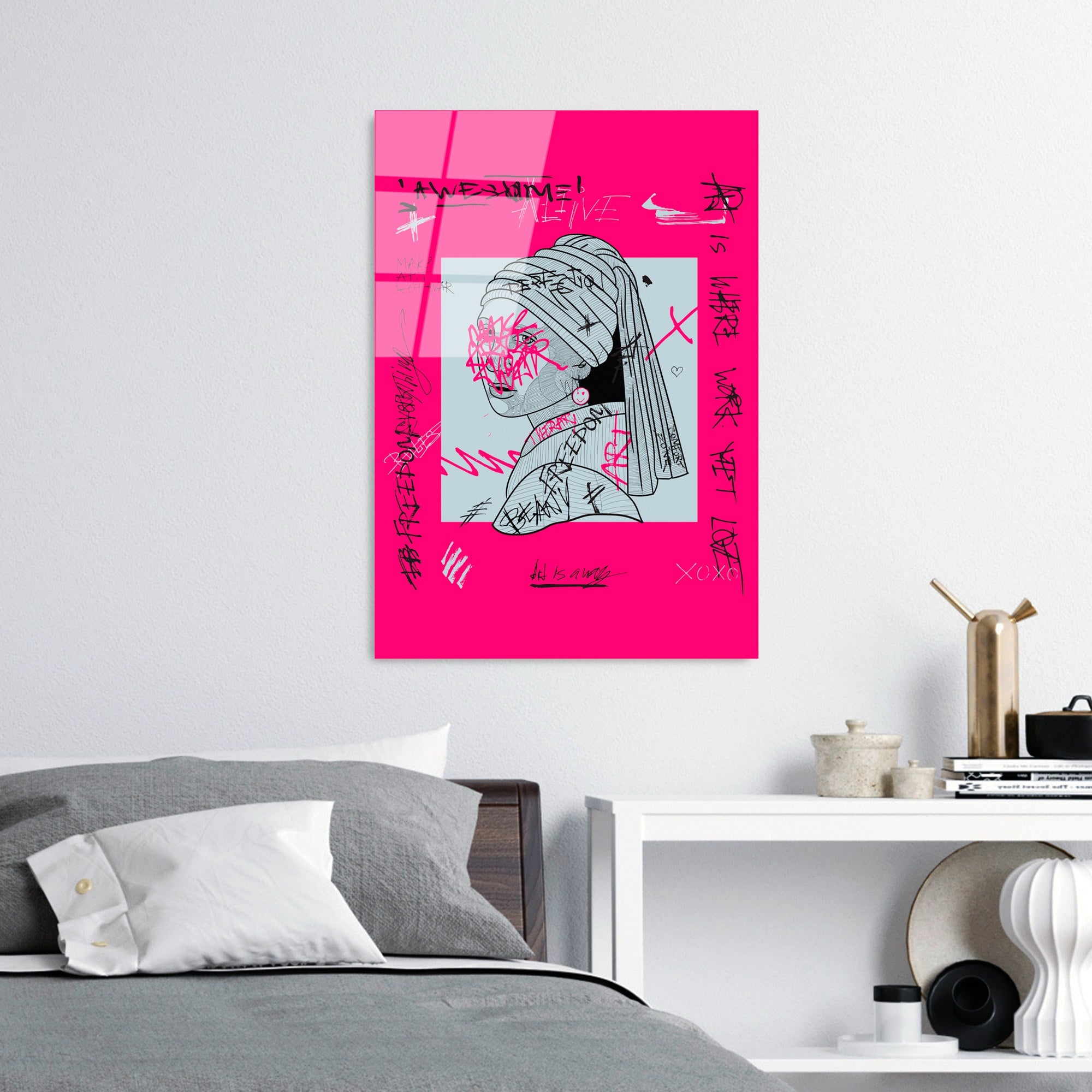 Quadro Decorativo em Vidro Temperado UV-859, 45 x 65 cm, Multicolor (Vidro 4 mm)