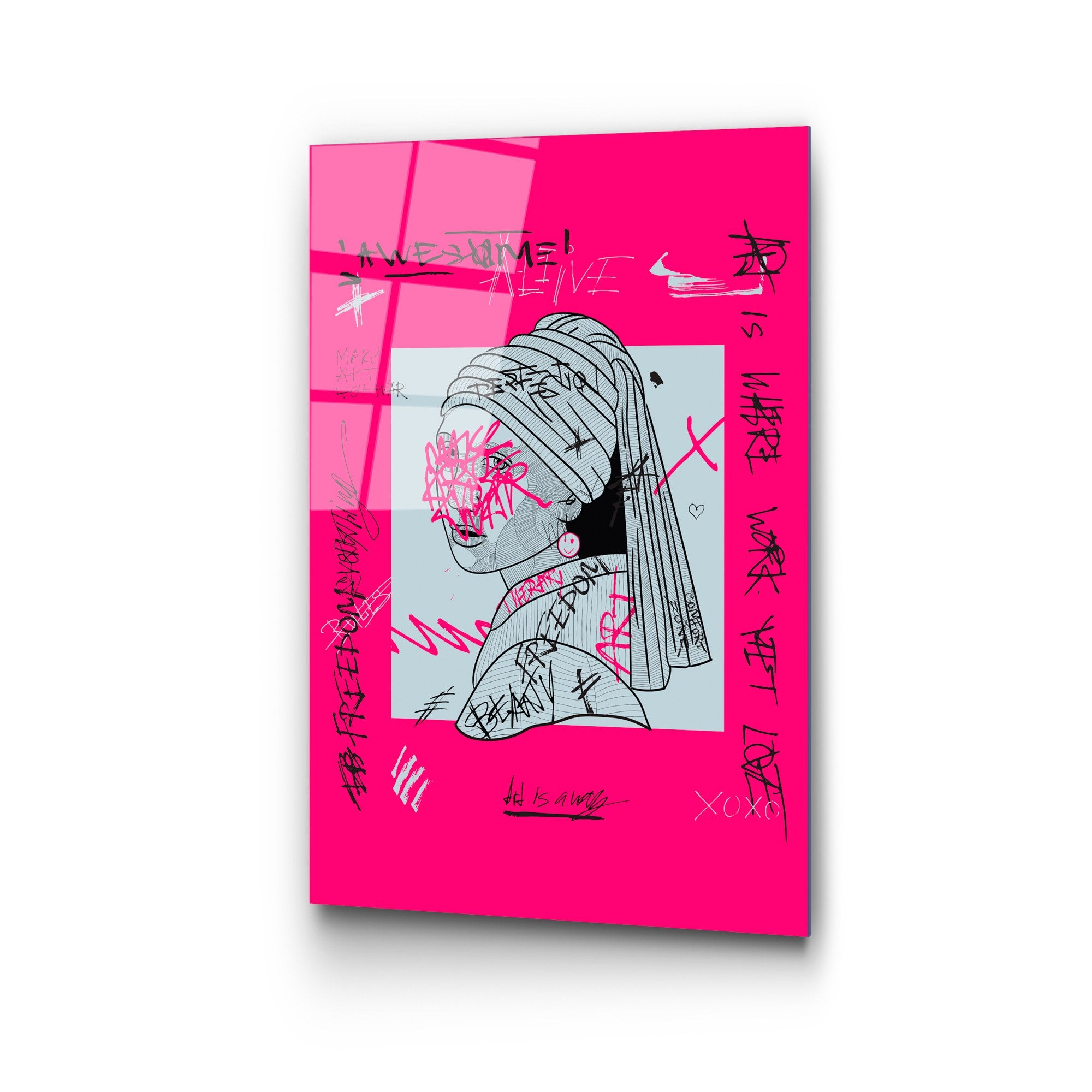 Quadro Decorativo em Vidro Temperado UV-859, 45 x 65 cm, Multicolor (Vidro 4 mm)