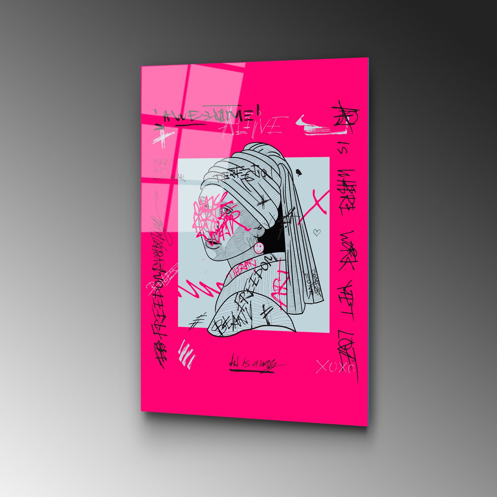 Quadro Decorativo em Vidro Temperado UV-859, 45 x 65 cm, Multicolor (Vidro 4 mm)