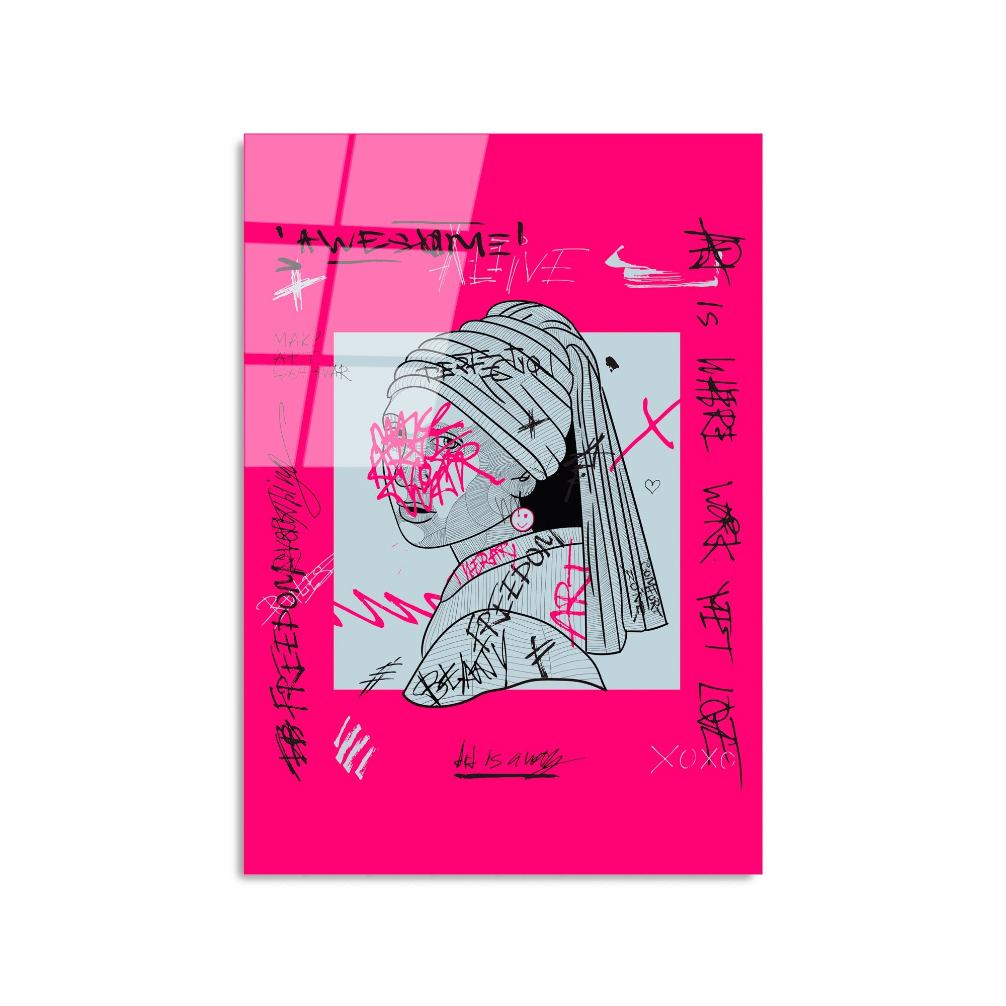 Quadro Decorativo em Vidro Temperado UV-859, 45 x 65 cm, Multicolor (Vidro 4 mm)