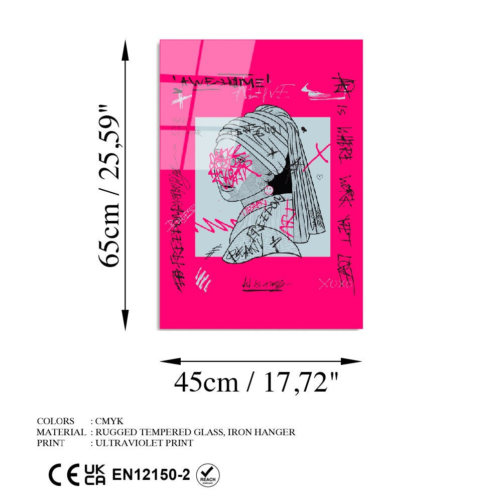 Quadro Decorativo em Vidro Temperado UV-859, 45 x 65 cm, Multicolor (Vidro 4 mm)