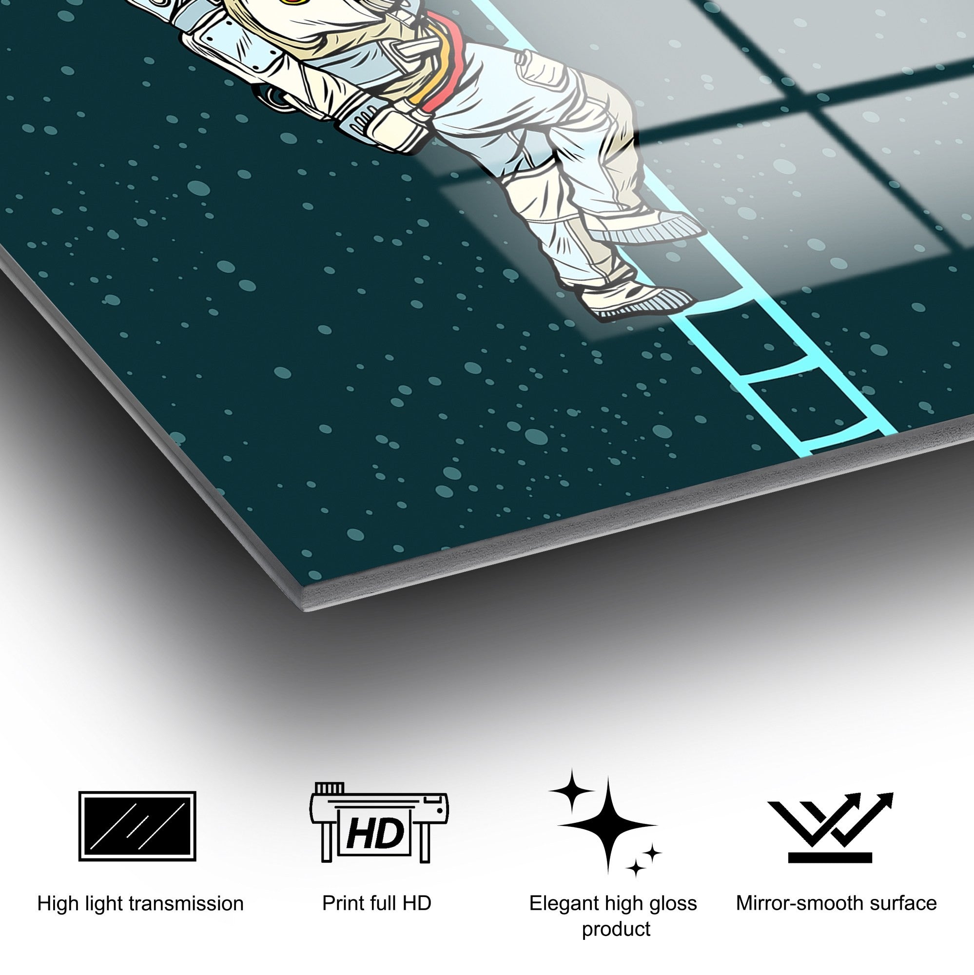 Quadro Decorativo em Vidro Temperado UV-860, 45 x 65 cm – Multicolor, 4 mm (100% Vidro Temperado)