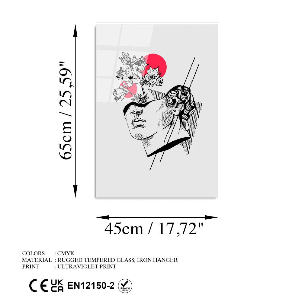 Quadro Decorativo em Vidro Temperado UV-861, 45 x 65 cm, Multicolor (4 mm)