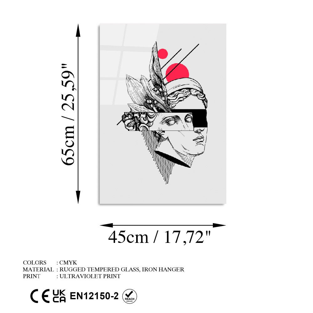 Quadro Decorativo em Vidro Temperado UV-862, 45 x 65 cm – Multicolor, 4 mm