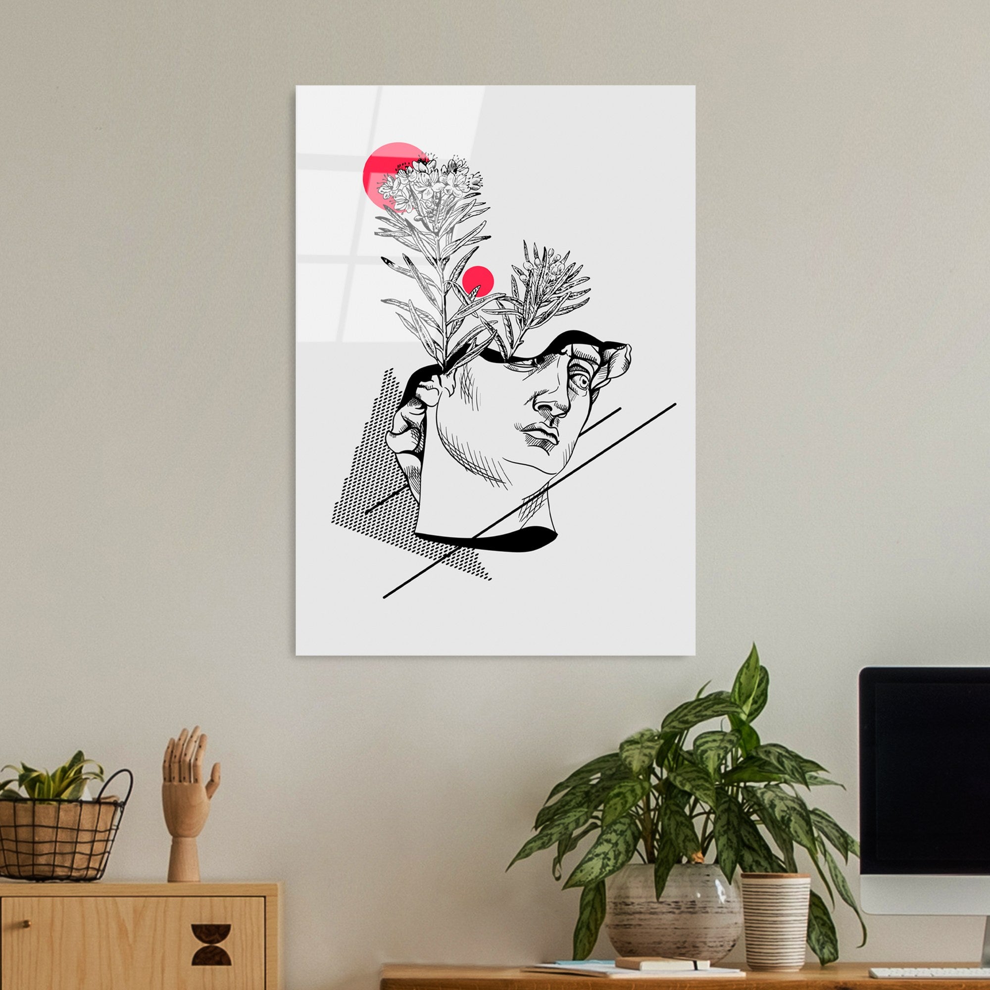 Quadro Decorativo em Vidro Temperado UV-863 (45 x 65 cm) – Multicolor, 4 mm