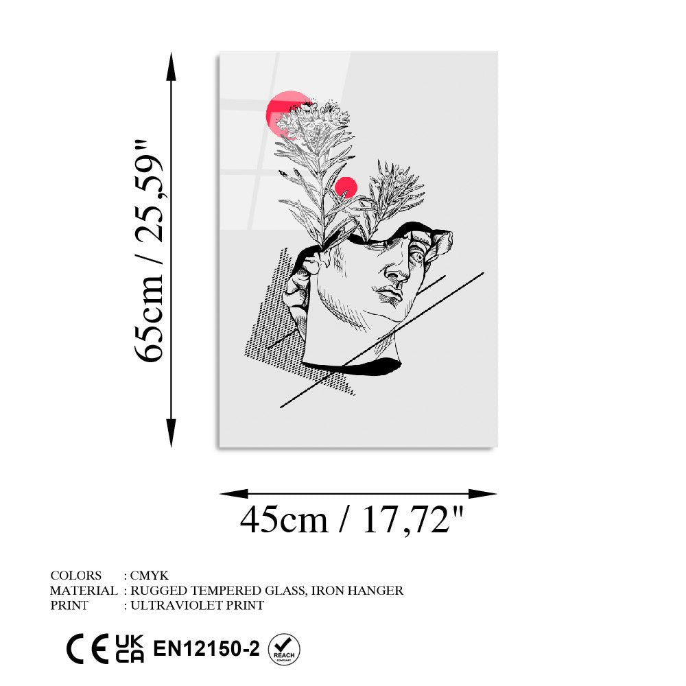 Quadro Decorativo em Vidro Temperado UV-863 (45 x 65 cm) – Multicolor, 4 mm