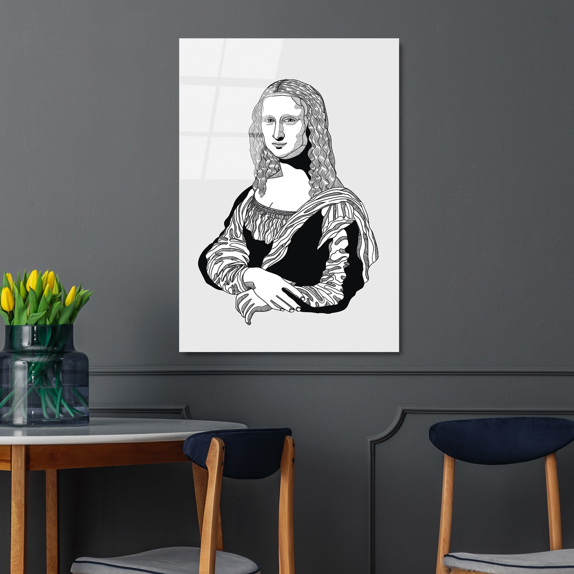 Quadro Decorativo em Vidro Temperado 4 mm UV-864, 45 x 65 cm, Multicolor