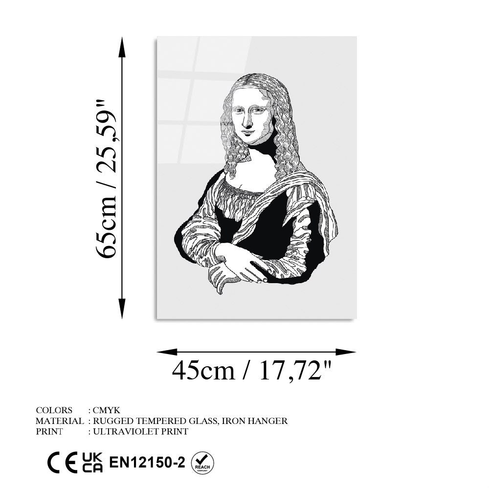 Quadro Decorativo em Vidro Temperado 4 mm UV-864, 45 x 65 cm, Multicolor