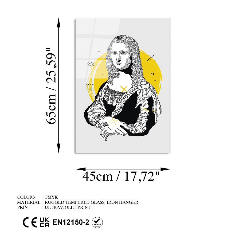 Quadro Decorativo em Vidro Temperado UV-865, 45 x 65 cm, Multicolor, 4 mm