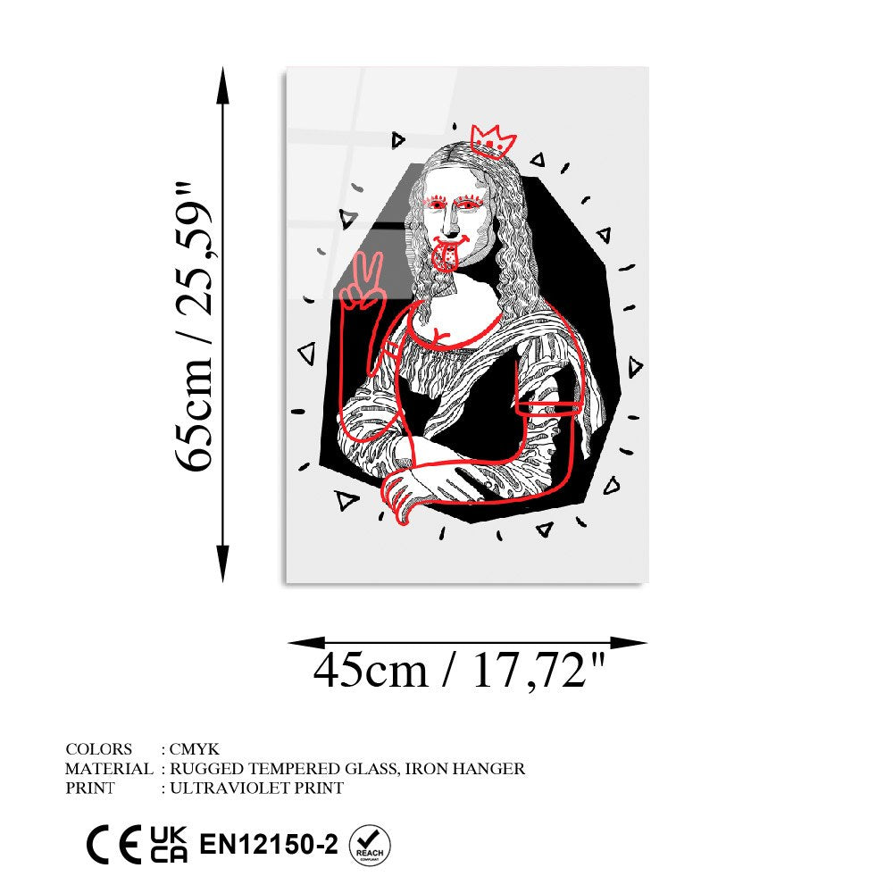 Quadro Decorativo em Vidro Temperado 100% UV-866, Multicolor, 45 x 65 cm (4 mm)