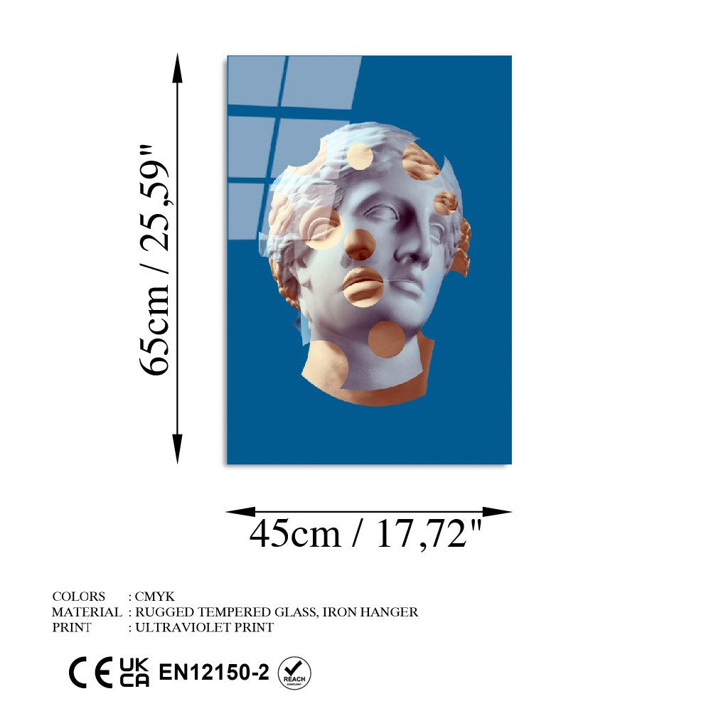 Quadro Decorativo em Vidro Temperado UV-868, Multicolor, 45 x 65 cm, 4 mm