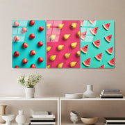 Tríptico Decorativo em Vidro Temperado 100% UV-879 – Multicolor – 3 Peças 45 x 65 cm (4 mm)