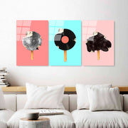 Quadro Decorativo em Vidro Temperado UV-880 (3 Peças) – Multicolor, 45 x 65 cm, 4 mm