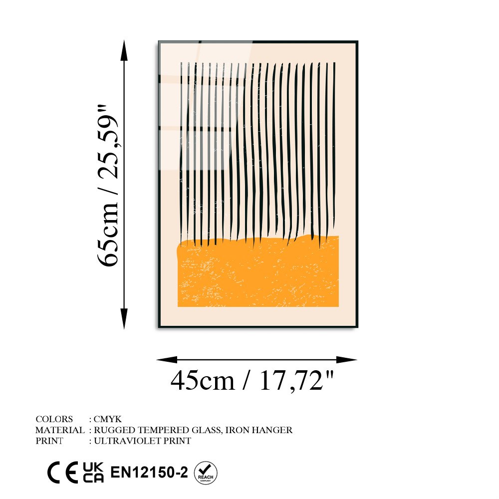 Quadro Decorativo em Vidro Temperado UV-881 Multicolor 45 x 65 cm (4 mm)