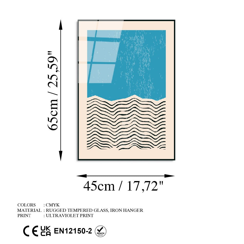 Quadro Decorativo em Vidro Temperado UV-882, 45 x 65 cm, Multicolor, 4 mm