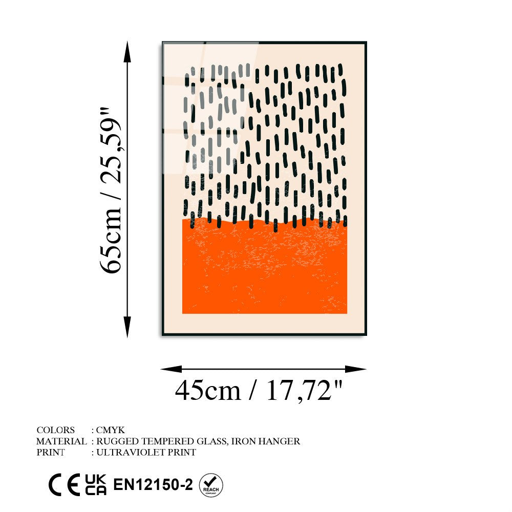 Quadro Decorativo em Vidro Temperado UV-883 (4 mm) – 45 x 65 cm, Multicolor