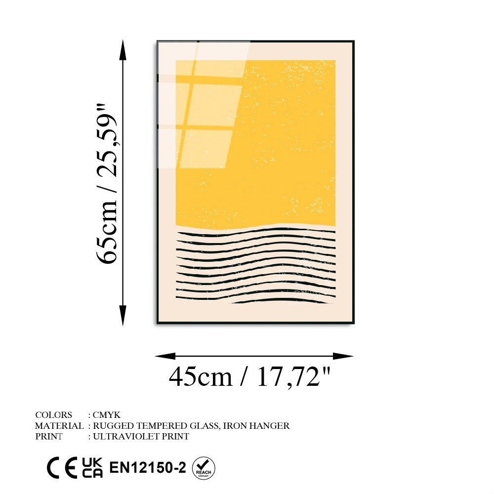 Quadro Decorativo em Vidro Temperado 4 mm Multicolor UV-884 (45 x 65 cm)