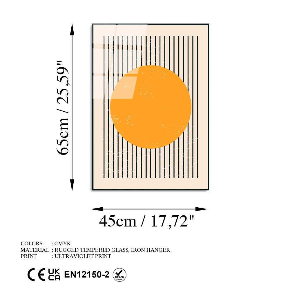 Quadro Decorativo em Vidro Temperado UV-885, Multicolor, 45 x 65 cm (4 mm)