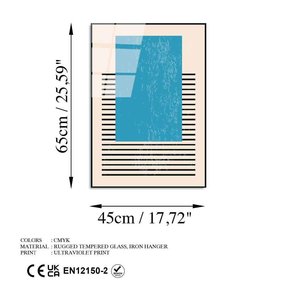 Quadro Decorativo em Vidro Temperado UV-886 Multicolor 45 x 65 cm (4 mm)