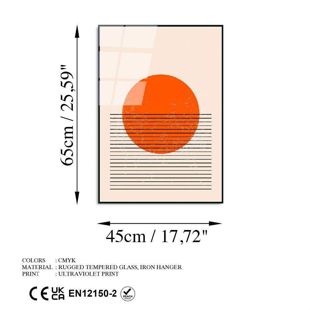 Quadro Decorativo em Vidro Temperado UV-887, Multicolor, 45 x 65 cm, 4 mm (3,267 kg)