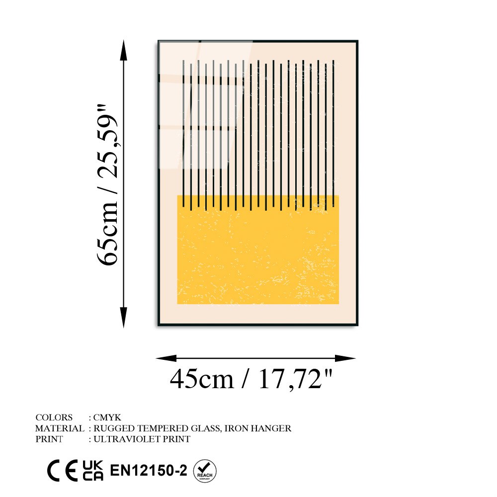 Quadro Decorativo em Vidro Temperado 100% UV-888, Multicolorido, 45 x 65 cm (4 mm)