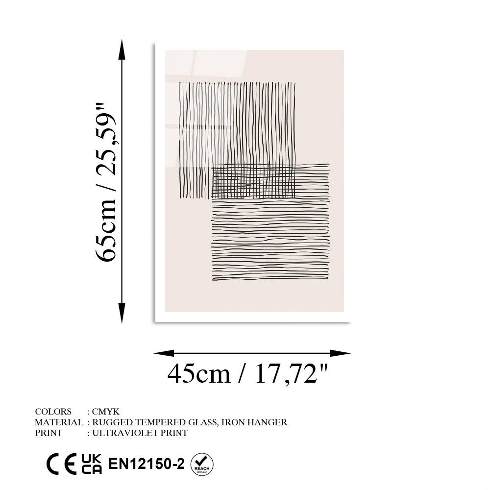 Quadro Decorativo em Vidro Temperado UV-889, Multicolor, 45 x 65 cm (4 mm)