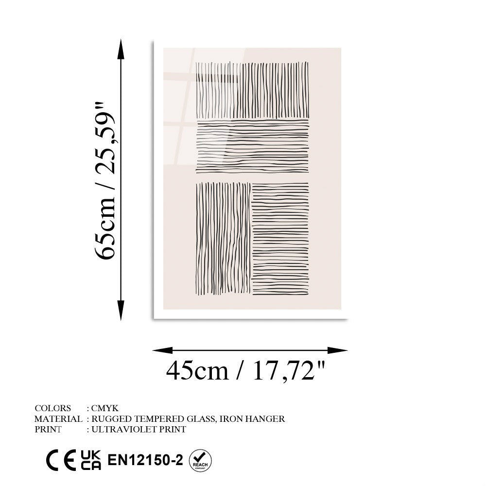 Quadro Decorativo em Vidro Temperado Multicolor UV-891, 45 x 65 cm, 4 mm