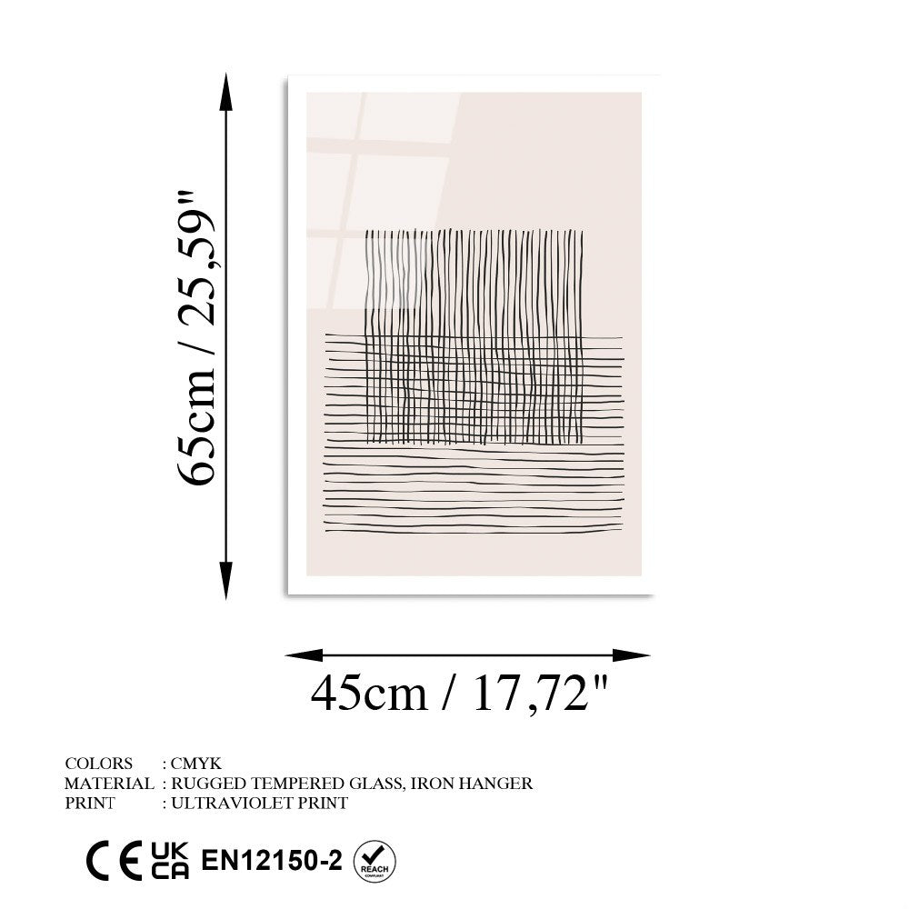 Quadro Decorativo em Vidro Temperado UV-892, Multicolor, 45 x 65 cm (4 mm)