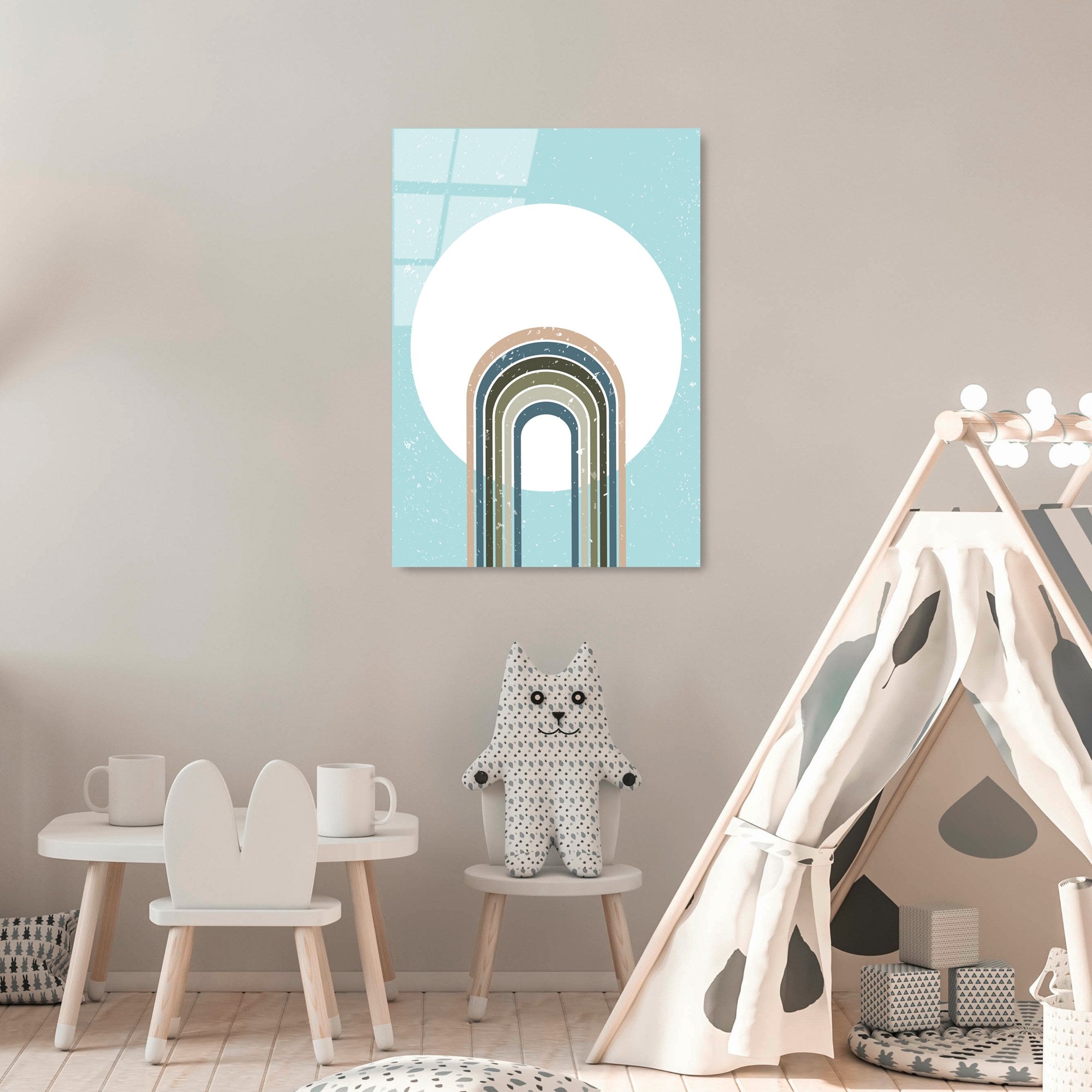 Quadro Decorativo em Vidro Temperado UV-893, 45 x 65 cm, Multicolor, 4 mm