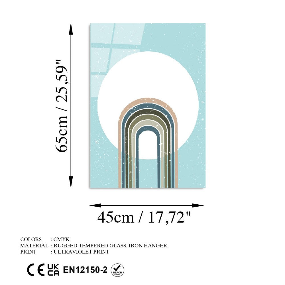 Quadro Decorativo em Vidro Temperado UV-893, 45 x 65 cm, Multicolor, 4 mm