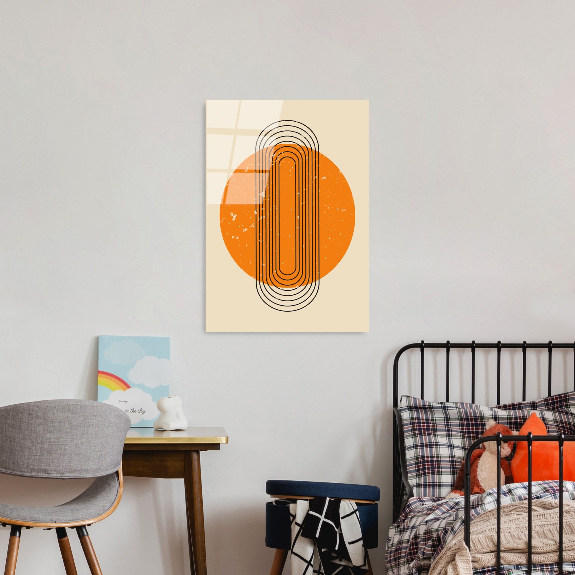 Quadro Decorativo em Vidro Temperado 4 mm UV-894, 45 x 65 cm, Multicolor