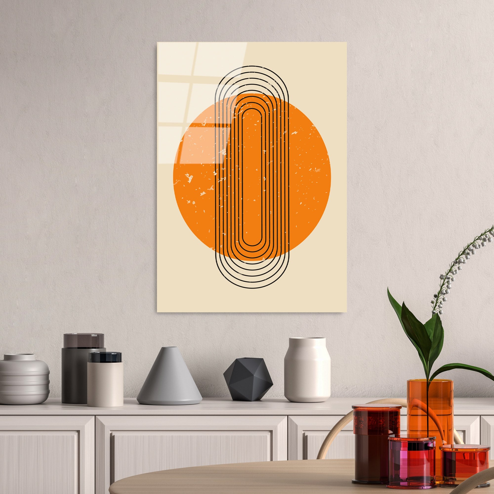 Quadro Decorativo em Vidro Temperado 4 mm UV-894, 45 x 65 cm, Multicolor