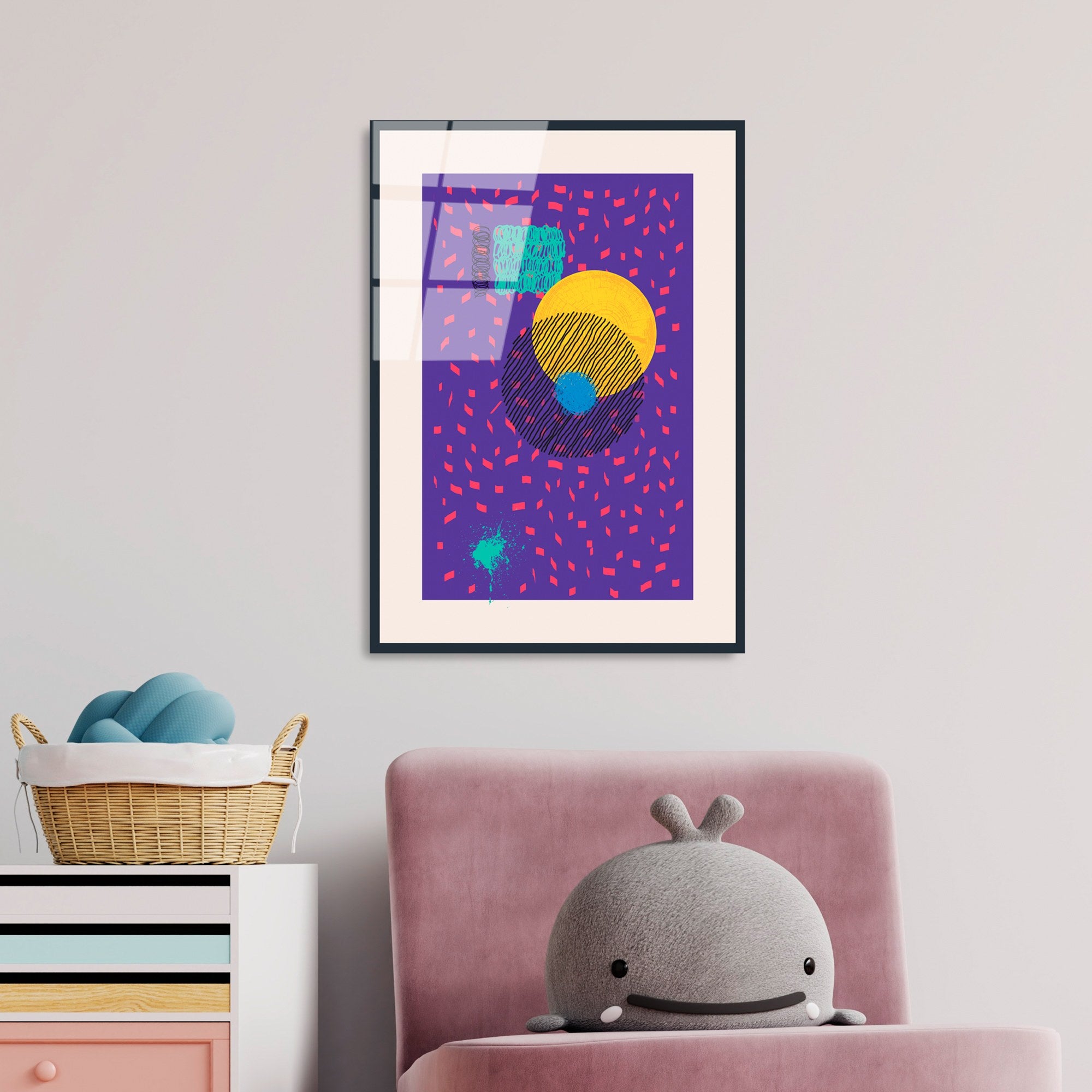 Quadro Decorativo em Vidro Temperado 4 mm • Multicolor • 45 x 65 cm • UV-897