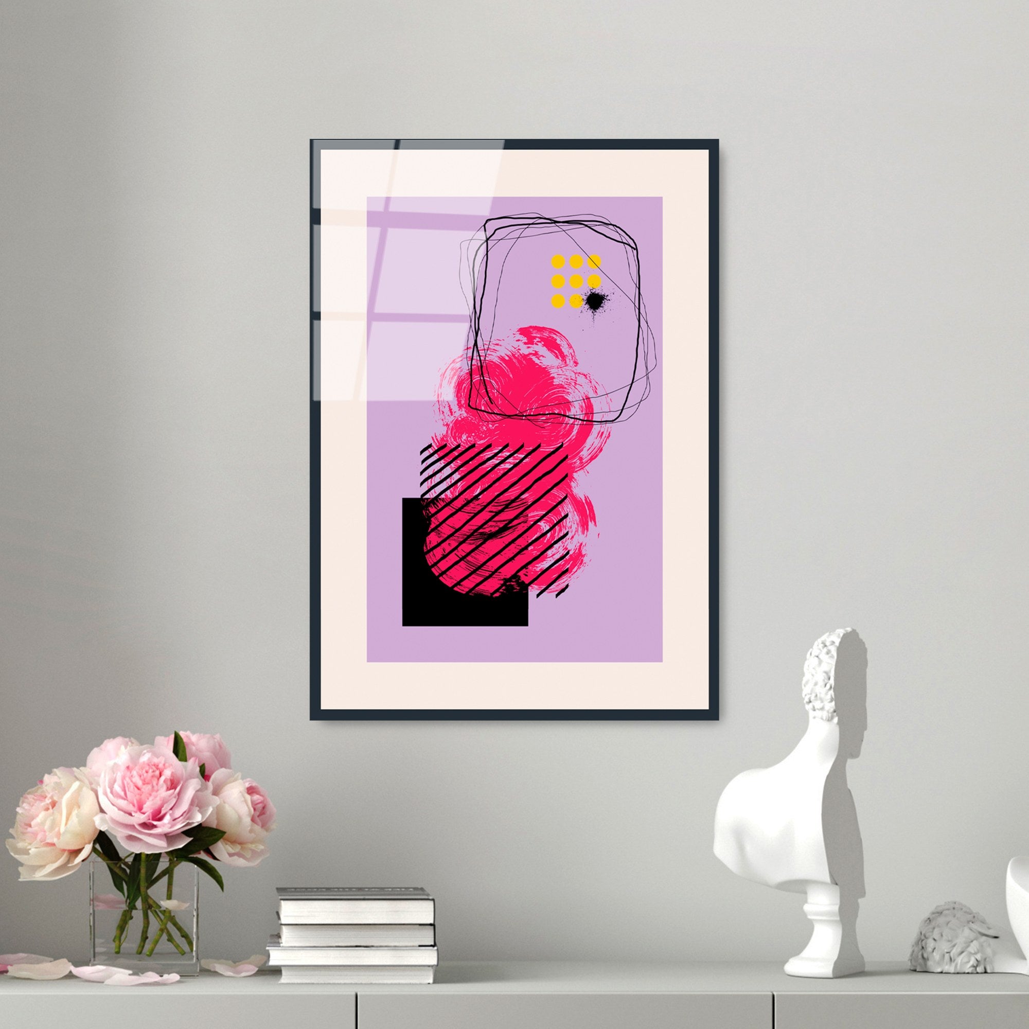 Quadro Decorativo em Vidro Temperado UV-898 — Multicolor, 45 x 65 cm, 4 mm