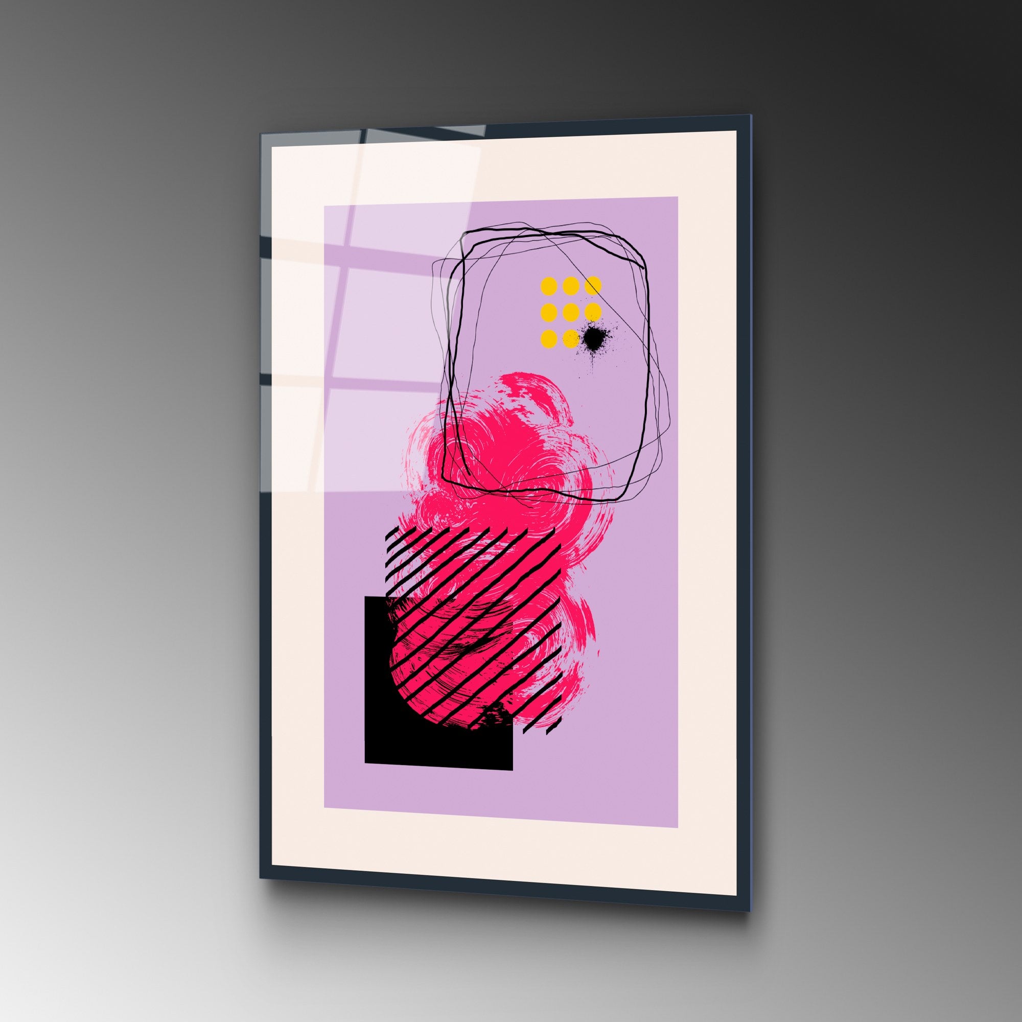 Quadro Decorativo em Vidro Temperado UV-898 — Multicolor, 45 x 65 cm, 4 mm