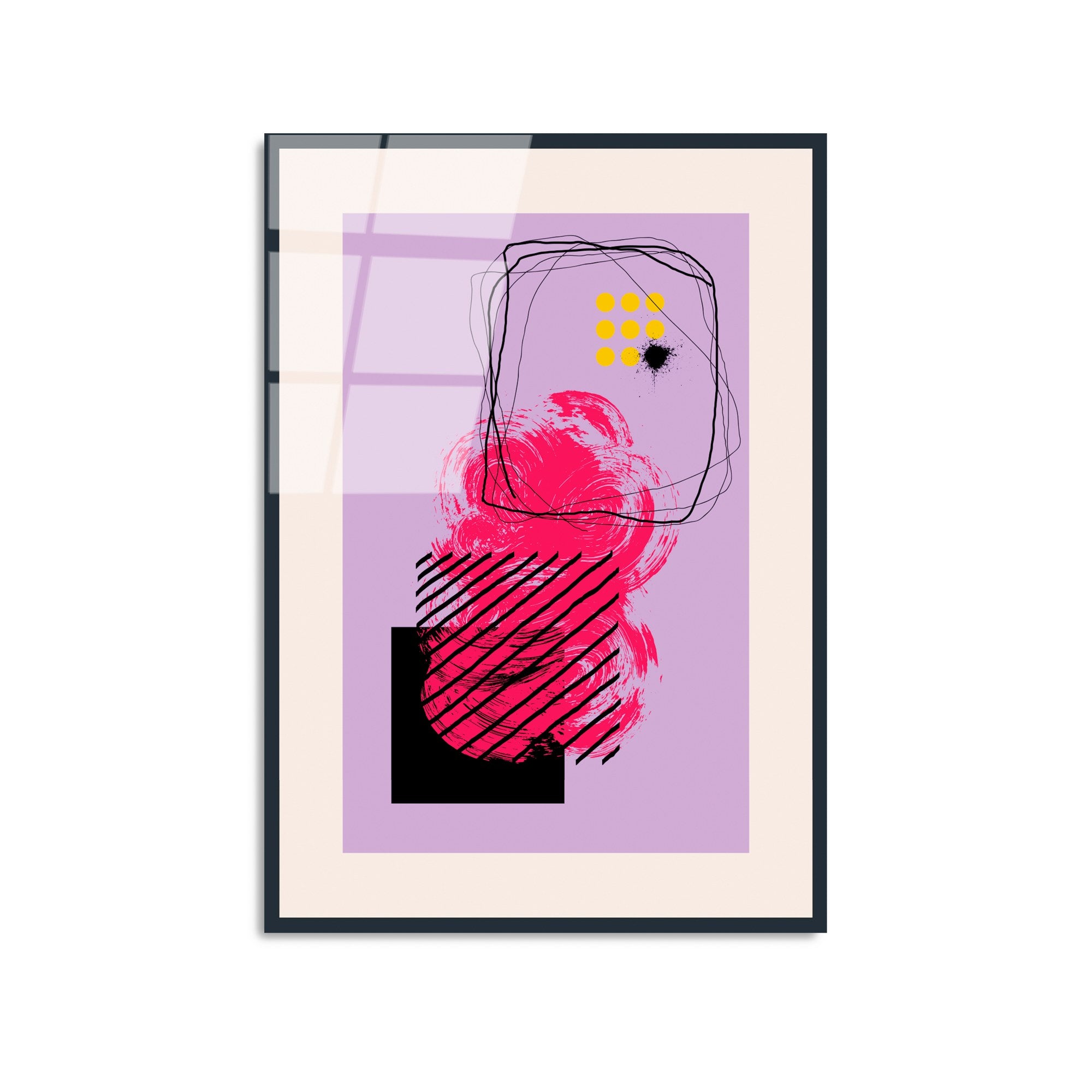 Quadro Decorativo em Vidro Temperado UV-898 — Multicolor, 45 x 65 cm, 4 mm