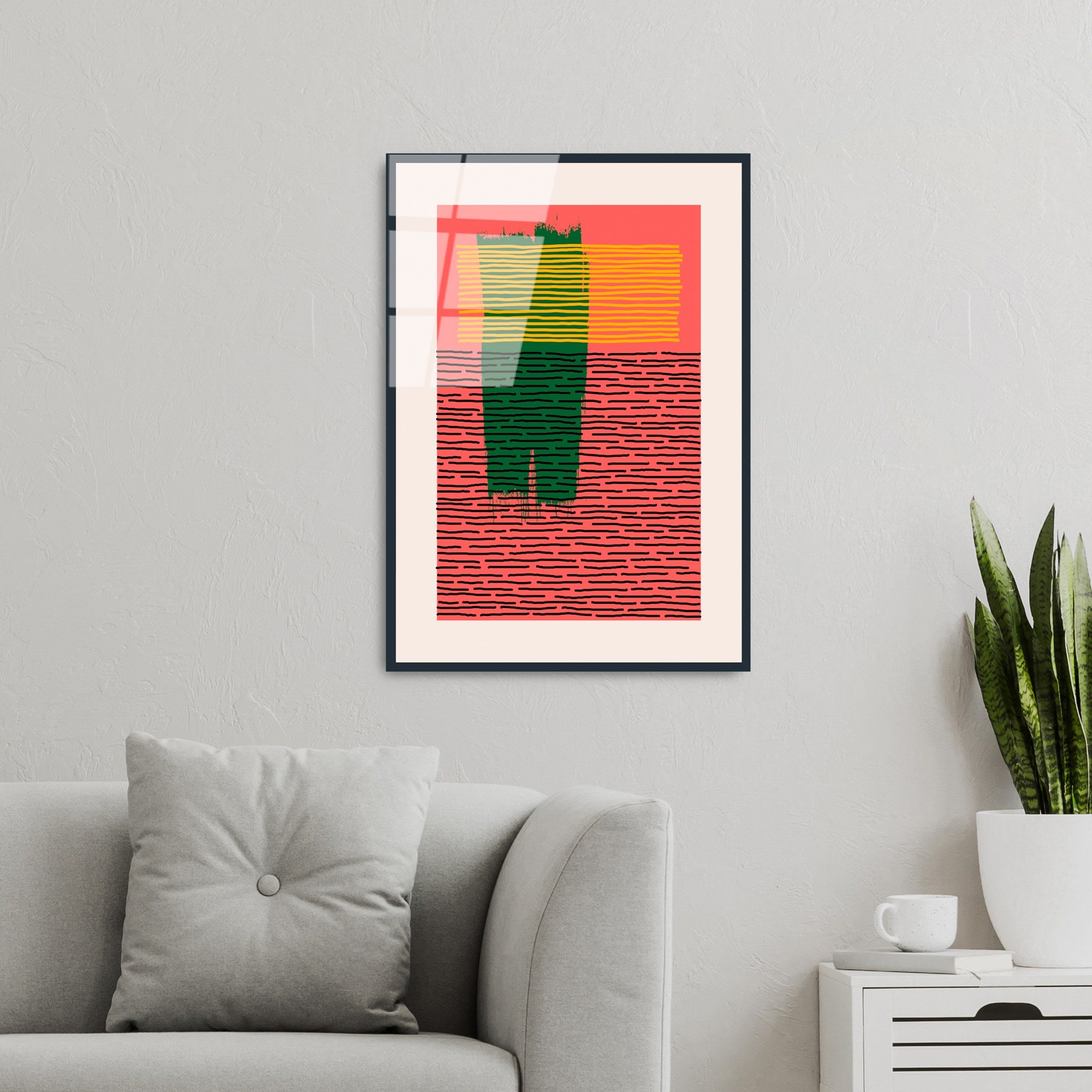 Quadro Decorativo em Vidro Temperado UV-899, 45 x 65 cm, Multicolor, 4 mm