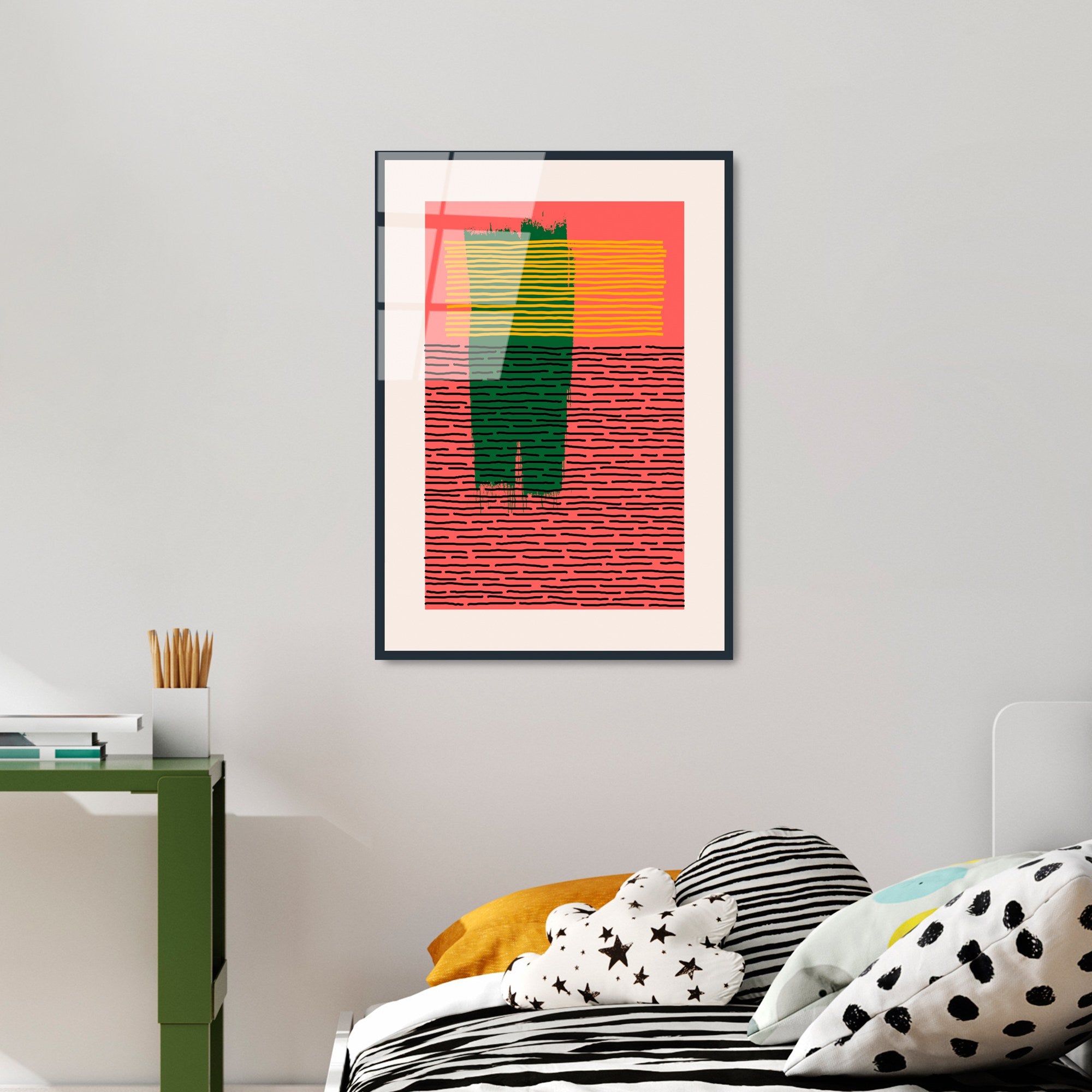 Quadro Decorativo em Vidro Temperado UV-899, 45 x 65 cm, Multicolor, 4 mm