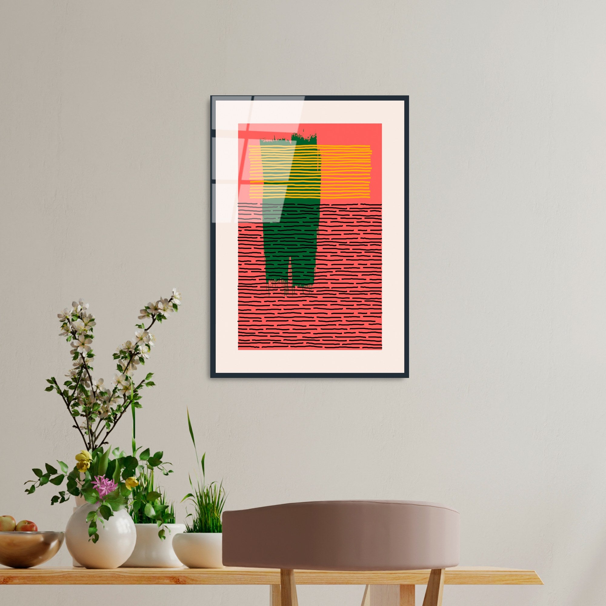 Quadro Decorativo em Vidro Temperado UV-899, 45 x 65 cm, Multicolor, 4 mm