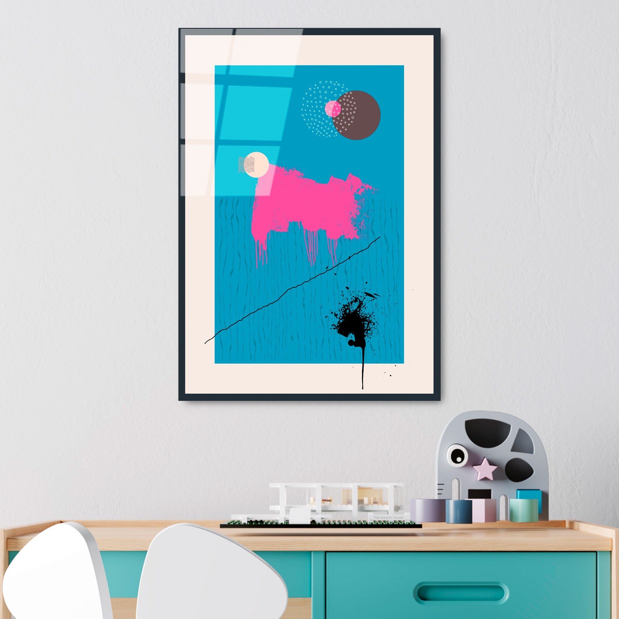 Quadro Decorativo em Vidro Temperado UV-900 45 x 65 cm Multicolor 4 mm