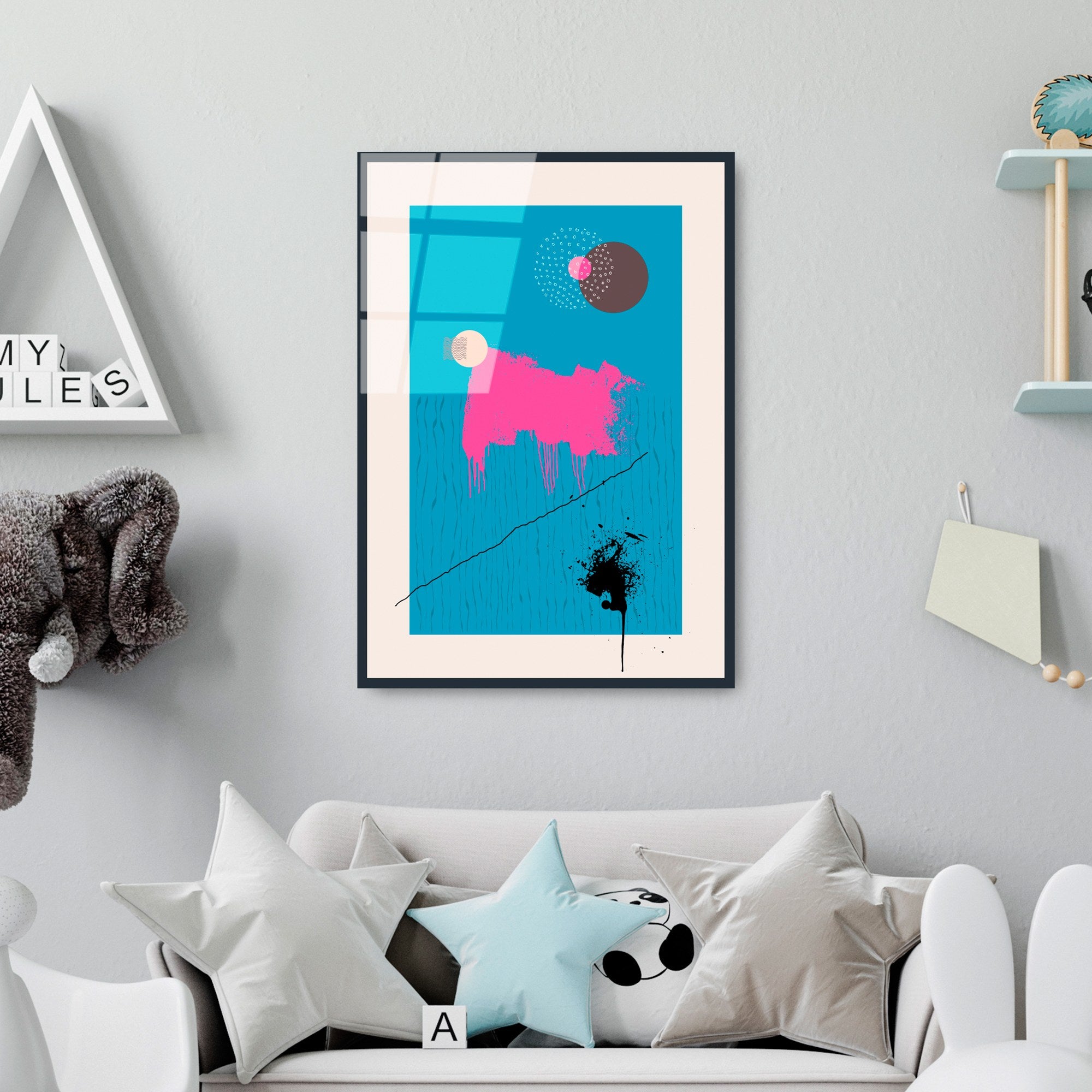 Quadro Decorativo em Vidro Temperado UV-900 45 x 65 cm Multicolor 4 mm